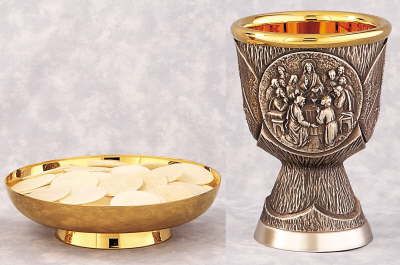Silverplate Chalice With Bowl 24K Gold Plating inside cup lined